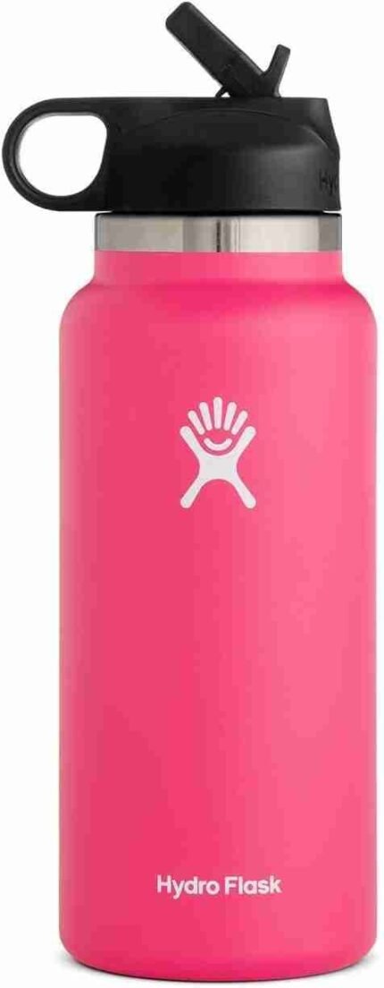 Hydro Flask Water Bottle – Wide Mouth Straw Lid 2.0 – 32 oz, Watermelon | Choice Wholesales