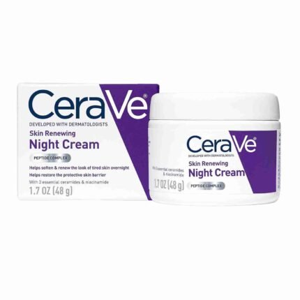 CeraVe Skin Renewing Night Cream | Niacinamide, Peptide Complex, and Hyaluronic Acid Moisturizer for Face | 1.7 Ounce, Packaging | Choice Wholesales