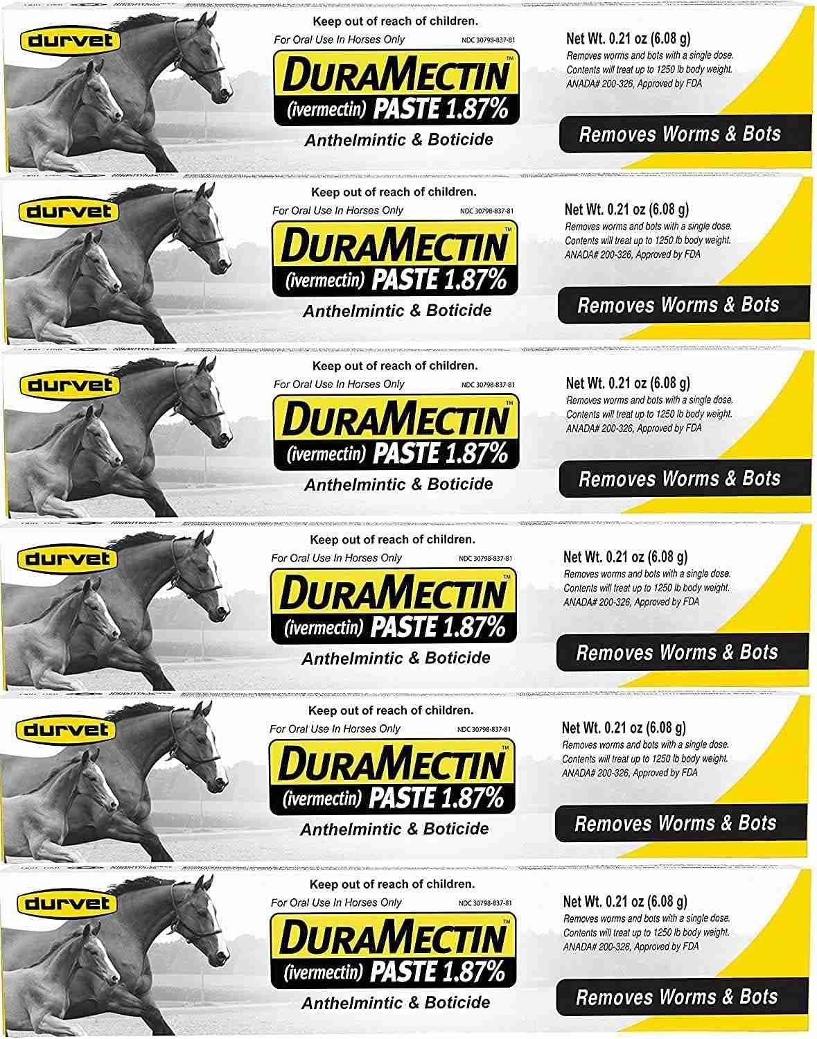 Durvet Duramectin Equine Wormer Paste – 6 Tubes | Choice Wholesales