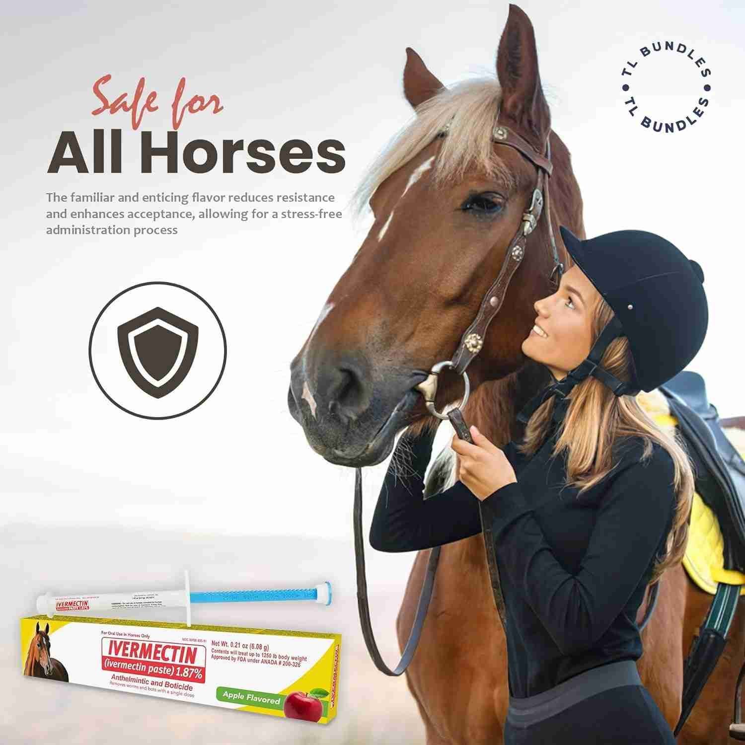 Ivermectin Paste – Horse Wormer 6.08 Grams (3-Pack) + TL Bundles Sticker Included | Choice Wholesales