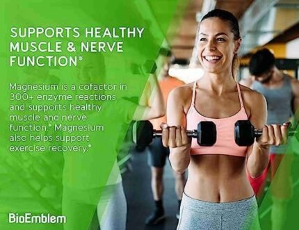 BioEmblem Triple Magnesium Complex | 300mg of Magnesium Glycinate, Malate, Citrate for Muscles, Nerves, Energy | High Absorption | Choice Wholesales