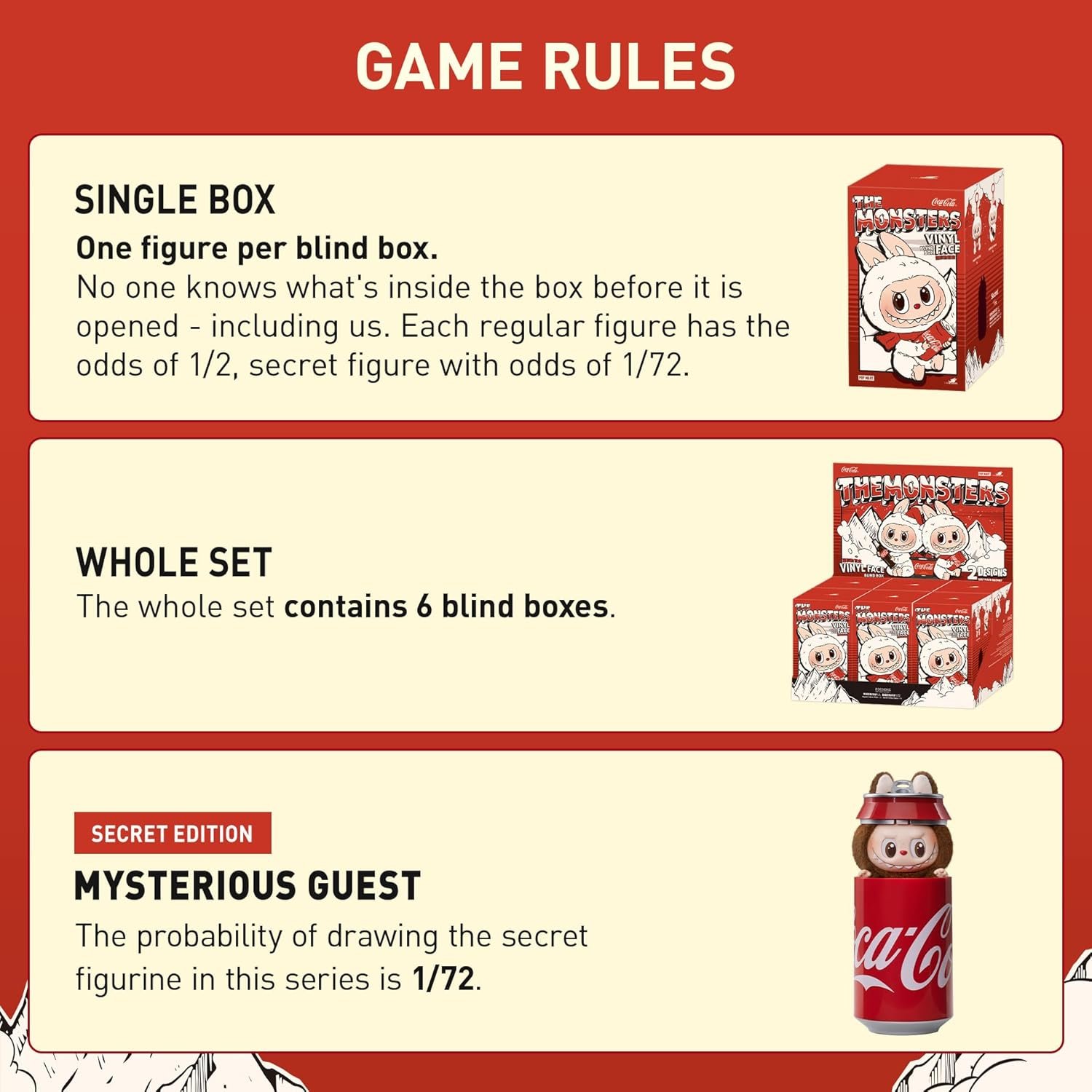 POP MART The Monsters COCA-COLA Series-Vinyl Face Blind Box, Blind Box Figures, Random Design Action Figures, Single Box | Choice Wholesales