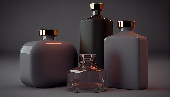 single glass bottle filled with clear liquid generated by ai » Choice Wholesales