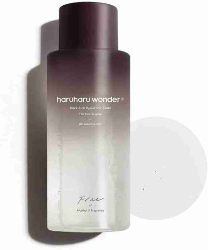 Haruharu Wonder Black Rice Hyaluronic Toner for Sensitive Skin 10.1 fl.oz / 300ml | Alcohol Free, Fragrance Free | Vegan,
