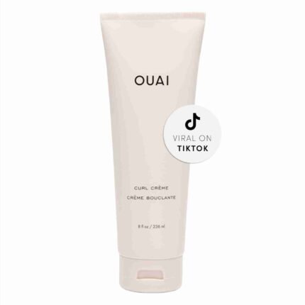 OUAI Curl Cream - Curl Defining Cream for Hydrated, Shiny Curls - Babassu and Coconut Oil, Linseed and Chia Seed Oil - Paraben,