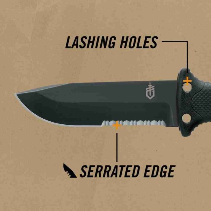 Gerber Gear LMF II Infantry Survival Tactical Knife – Fixed Blade with 4.84″ Partially Serrated Blade and Textured Grip – | Choice Wholesales