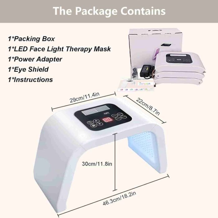 Led-Face-Tool，LED Light Therapy Facial Mask，7 in 1 Beauty Equipment for Skin Care at Home | Choice Wholesales