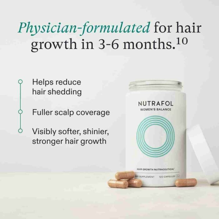 Nutrafol Women’s Balance Hair Growth Supplements, Ages 45 and Up, Clinically Proven for Visibly Thicker Hair and Scalp Coverage, | Choice Wholesales