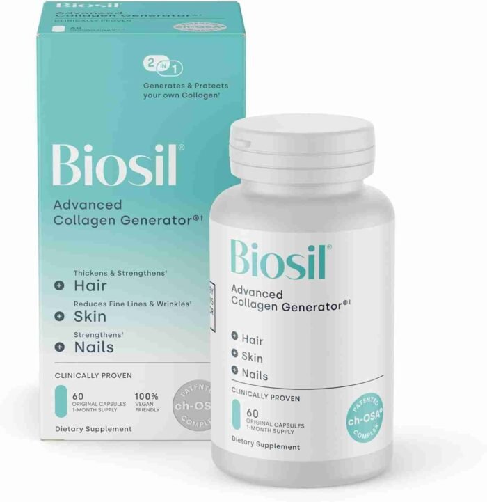 Biosil Collagen Generator – 120 Original Capsules – with Patented ch-OSA Complex – Generates & Protects Your Own Collagen – GMO | Choice Wholesales