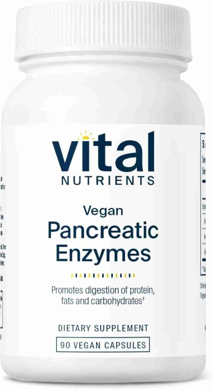 Vital Nutrients Vegan Pancreatic Enzymes – for Women & Men – Enzymes for Digestion Support Gut Health – Relief from Gas & | Choice Wholesales