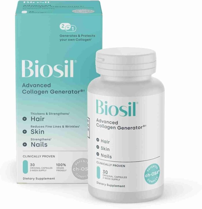 Biosil Collagen Generator – 120 Original Capsules – with Patented ch-OSA Complex – Generates & Protects Your Own Collagen – GMO | Choice Wholesales