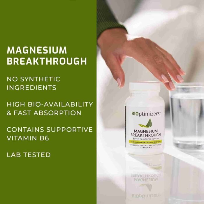 BiOptimizers Magnesium Breakthrough Supplement 4.0 – Has 7 Forms of Magnesium: Glycinate, Malate, Citrate, and More – Natural | Choice Wholesales