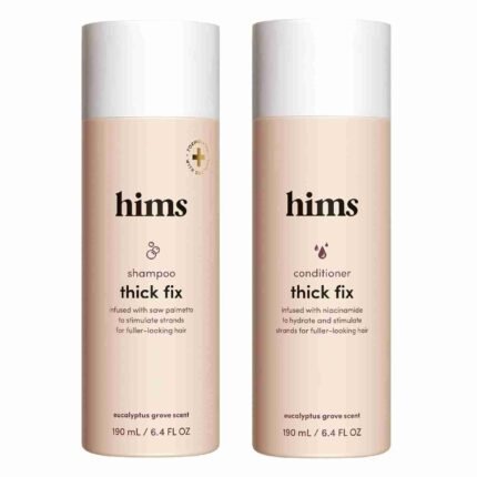 hims Thick Fix Shampoo & Conditioner Set - Thickening Shampoo and Conditioner with Saw Palmetto and Niacinamide - No Parabens or