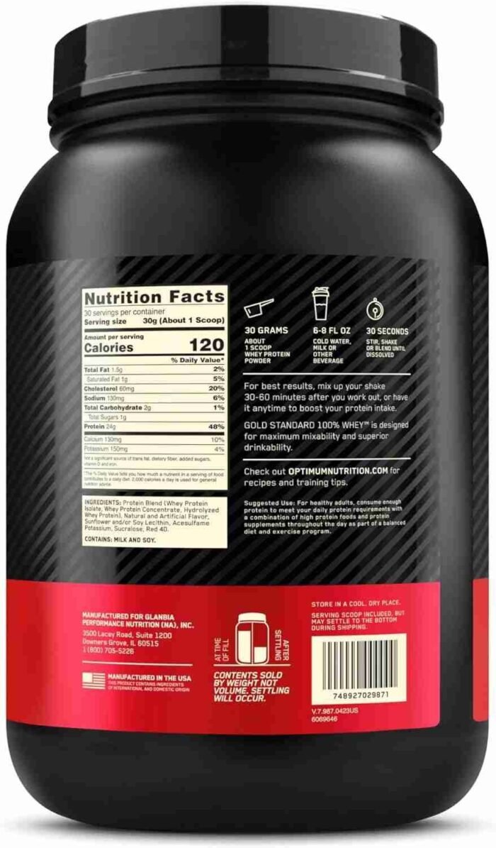 Optimum Nutrition Gold Standard 100% Whey Protein Powder, Double Rich Chocolate, 5 Pound (Packaging May Vary) | Choice Wholesales