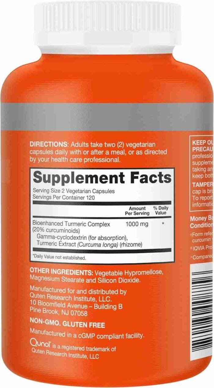 Qunol Turmeric Curcumin with Black Pepper – 120 Softgels | Wholesale with Low MOQ | Choice Wholesales