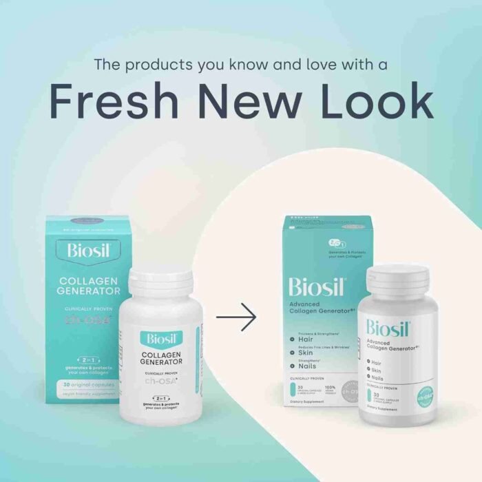 Biosil Collagen Generator – 120 Original Capsules – with Patented ch-OSA Complex – Generates & Protects Your Own Collagen – GMO | Choice Wholesales