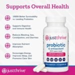 Just Thrive Probiotic & Antioxidant Supplement – 100% Spore-Based Digestive and Immune Support – Gluten Free, 30 Caps | Choice Wholesales
