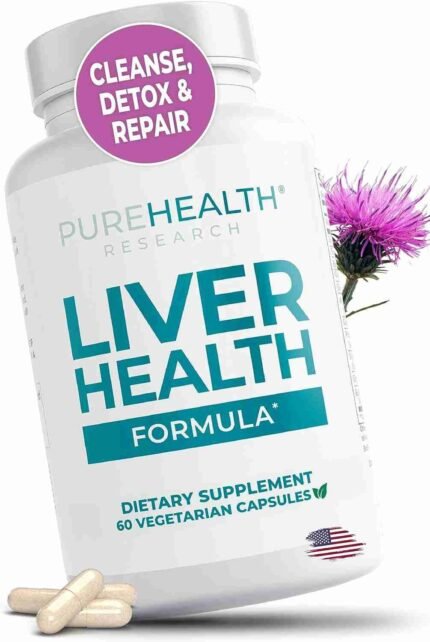 Liver Health – Liver Cleanse Detox & Repair with Artichoke Extract, Milk Thistle, Dandelion Root, Turmeric, Berberine