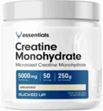 Bucked Up Creatine Monohydrate 250 Grams Micronized Powder, Essentials (50 Servings) | Choice Wholesales