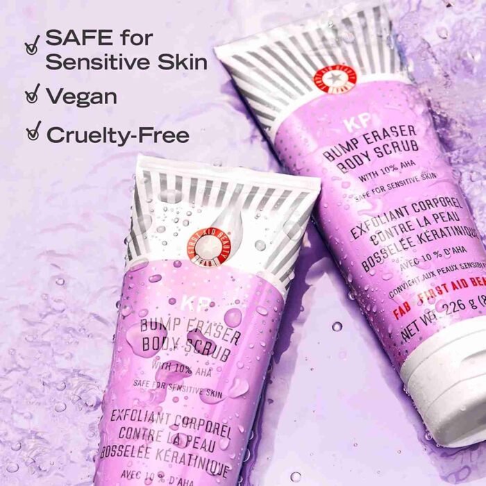 First Aid Beauty KP Bump Eraser Body Scrub Exfoliant for Keratosis Pilaris with 10% AHA – 8 oz | Choice Wholesales