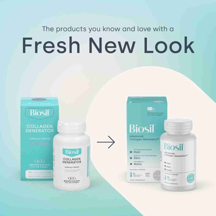Biosil Collagen Generator – 120 Original Capsules – with Patented ch-OSA Complex – Generates & Protects Your Own Collagen – GMO | Choice Wholesales