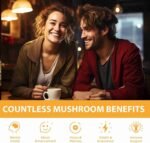 Mushroom Coffee for Smoothies/Latte, Mushroom Powder Blend (57 Servings) with Lions Mane, Reishi, Cordyceps, Turkey Tail, Chaga | Choice Wholesales