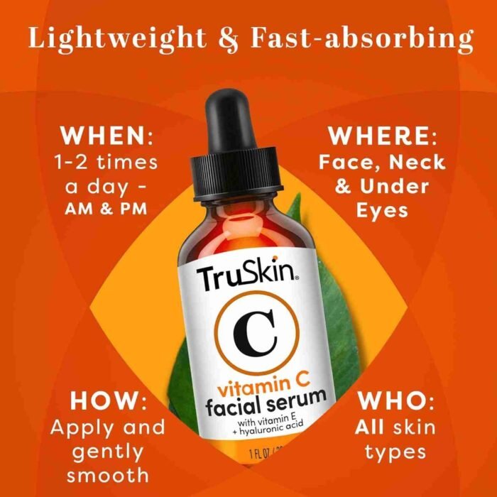 TruSkin Vitamin C Serum – Anti Aging Facial Serum with Vitamin C, Hyaluronic Acid, Vitamin E & More – Brightening Serum for | Choice Wholesales