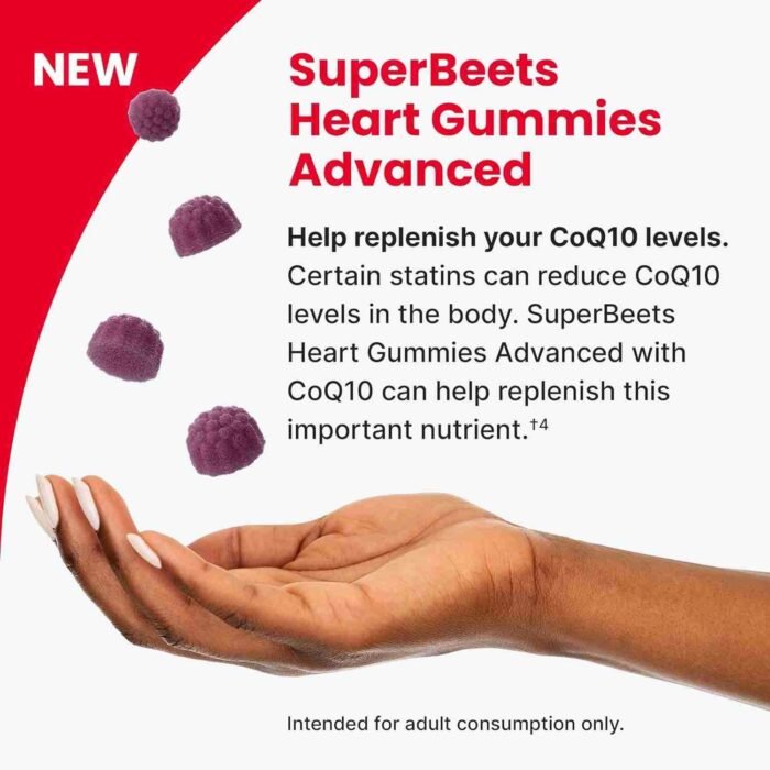 humanN SuperBeets Circulation Gummies – Heart-Healthy Energy, Grape Seed Extract & Beet Root Powder – Pomegranate Berry Flavor, | Choice Wholesales