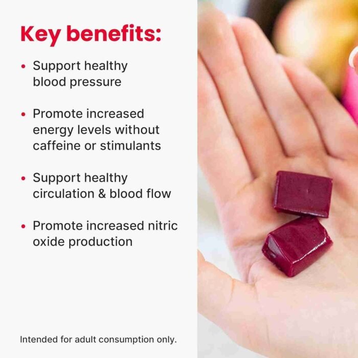 humanN SuperBeets Heart Chews, Nitric Oxide and Blood Pressure Support, Grape Seed Extract & Non-GMO Beet Root Powder Energy | Choice Wholesales