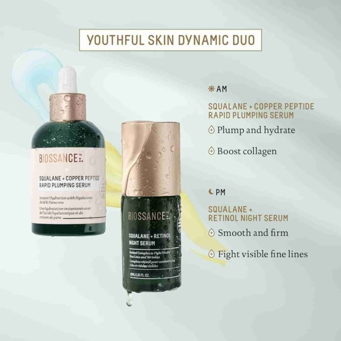 BIOSSANCE Squalane + Copper Peptide Rapid Plumping Serum | Choice Wholesales