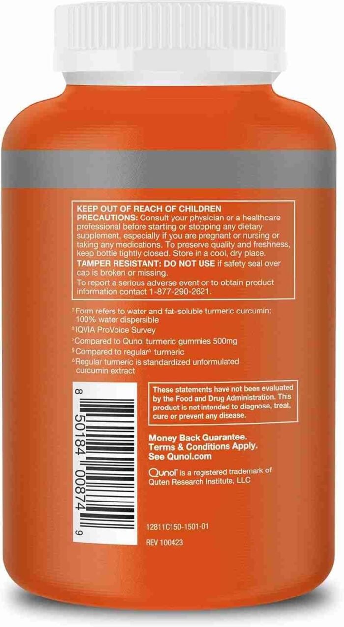 Qunol Turmeric Curcumin with Black Pepper – 120 Softgels | Wholesale with Low MOQ | Choice Wholesales