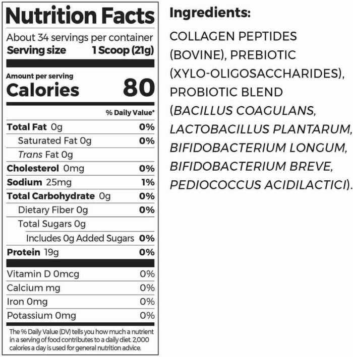 Orgain Collagen Peptides + Probiotics, Unflavored, 1.6 lbs | Choice Wholesales