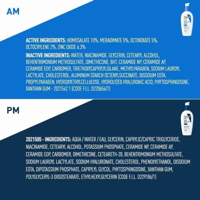 CeraVe Day & Night Face Lotion Skin Care Set | Contains AM with SPF 30 and PM Face Moisturizer | Fragrance Free | Choice Wholesales