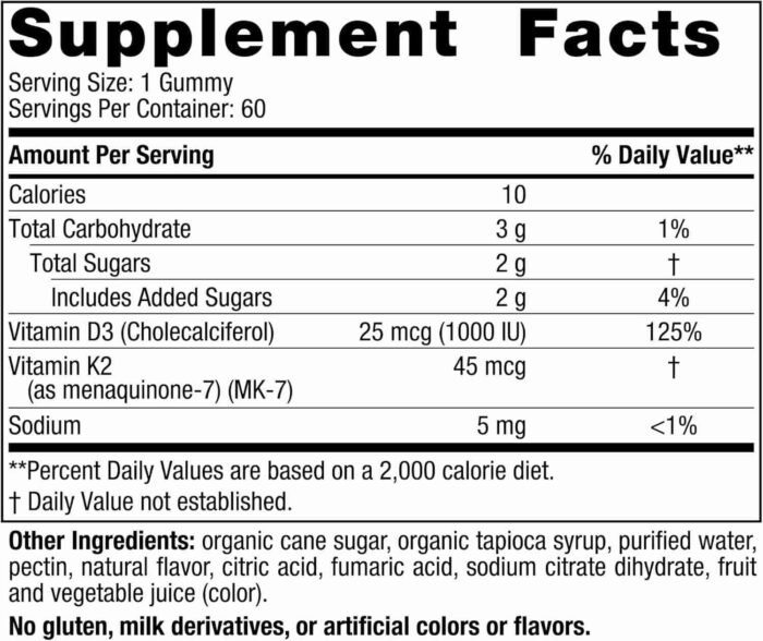Nordic Naturals Vitamin D3 + K2 Gummies, Pomegranate – 60 Gummies – Wholesale Pricing with Low MOQ | Choice Wholesales