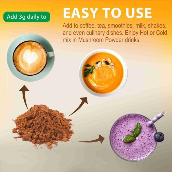 Mushroom Coffee for Smoothies/Latte, Mushroom Powder Blend (57 Servings) with Lions Mane, Reishi, Cordyceps, Turkey Tail, Chaga | Choice Wholesales
