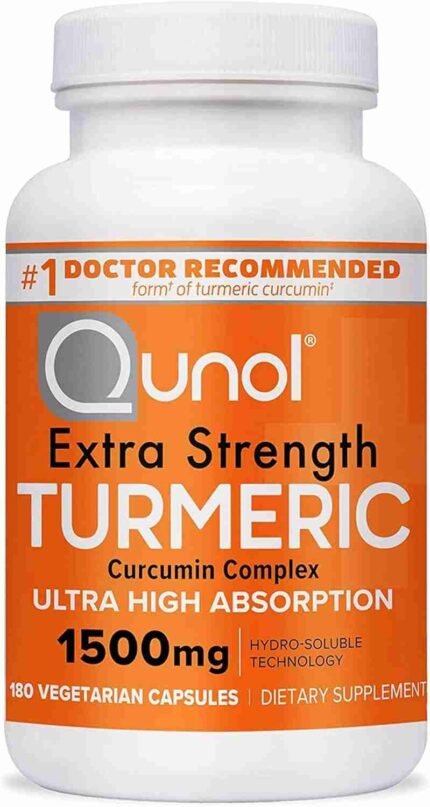 Qunol Turmeric Curcumin Supplement, Turmeric 1500mg With Ultra High Absorption, Joint Support Supplement, Extra Strength | Choice Wholesales