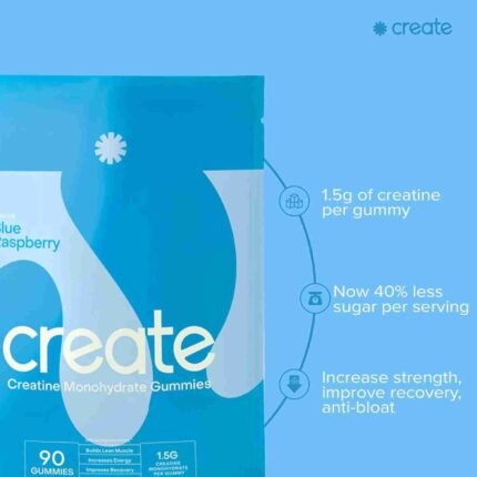 Create Creatine Monohydrate Gummies for Men & Women – Boost Focus, Strength, and Endurance, Anti-Melting Formula, Vegan, | Choice Wholesales