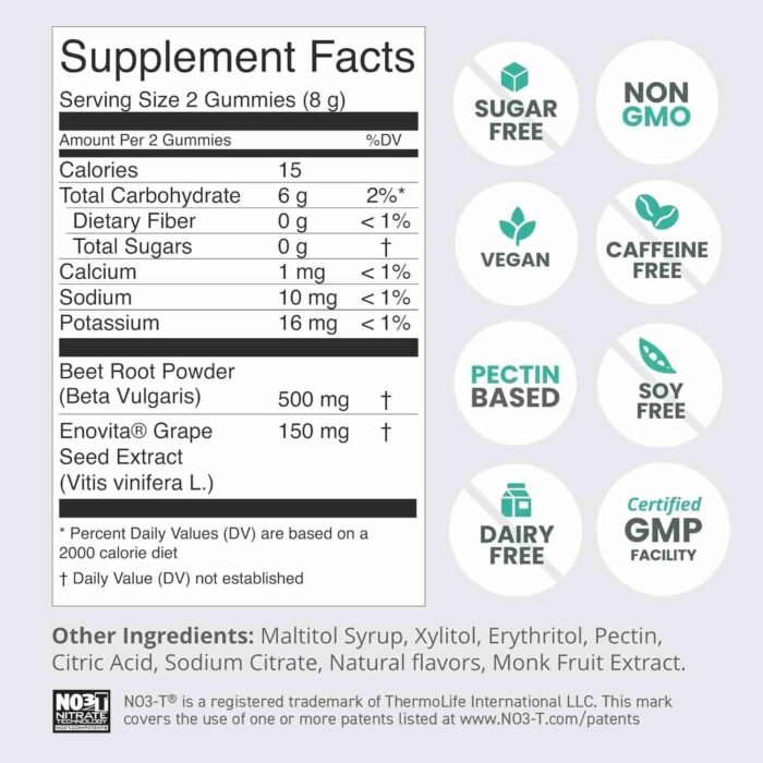 humanN SuperBeets Circulation Gummies – Heart-Healthy Energy, Grape Seed Extract & Beet Root Powder – Pomegranate Berry Flavor, | Choice Wholesales