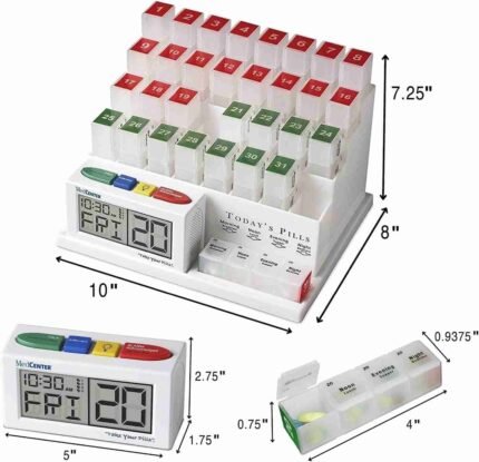 FSA HSA Eligible Monthly Pill Organizer System 4 Times a Day, 31 Day Pill Organizer Box | Choice Wholesales