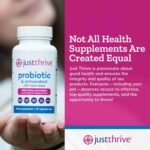 Just Thrive Probiotic & Antioxidant Supplement – 100% Spore-Based Digestive and Immune Support – Gluten Free, 30 Caps | Choice Wholesales