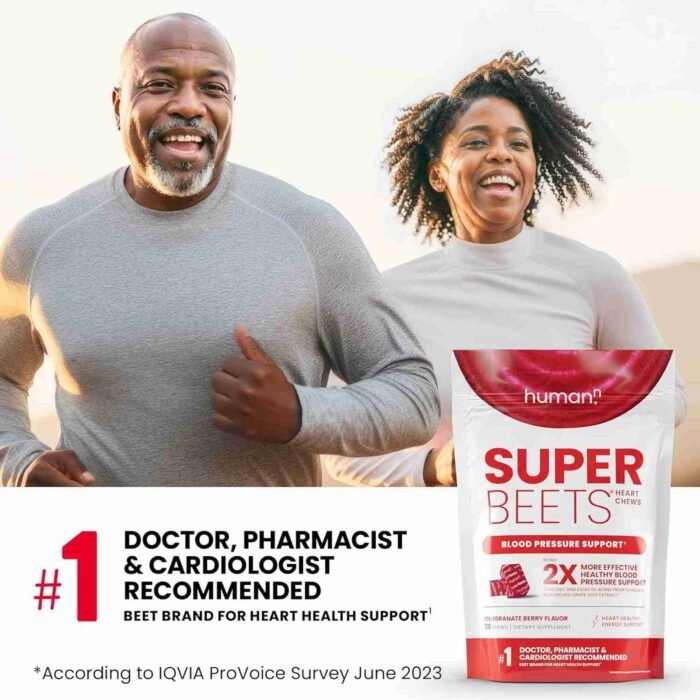 humanN SuperBeets Heart Chews, Nitric Oxide and Blood Pressure Support, Grape Seed Extract & Non-GMO Beet Root Powder Energy | Choice Wholesales