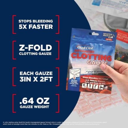 Adventure Medical Kits QuikClot Gauze – Gauze for Emergency Survival Kit, Doomsday Prepping Supplies | Choice Wholesales