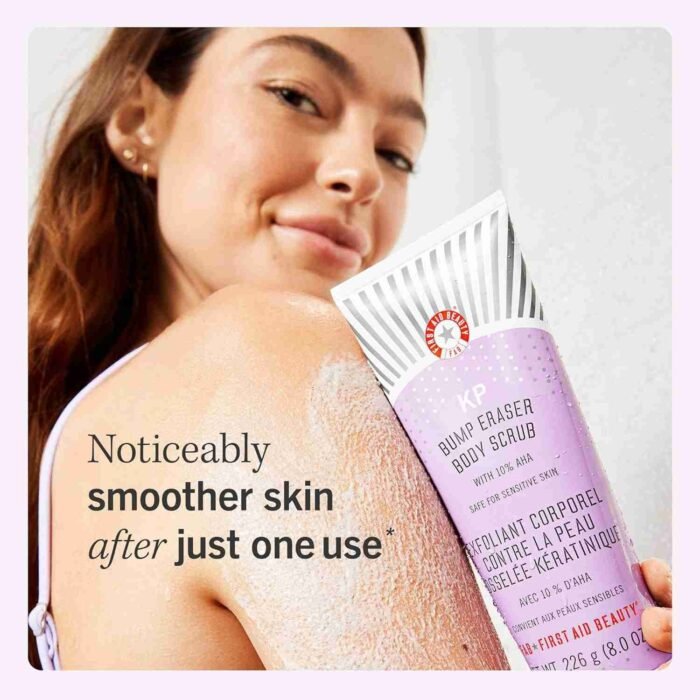 First Aid Beauty KP Bump Eraser Body Scrub Exfoliant for Keratosis Pilaris with 10% AHA – 8 oz | Choice Wholesales