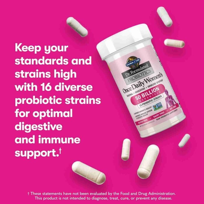 Garden of Life Once Daily Dr. Formulated Probiotics for Women 50 Billion CFU 16 Probiotic Strains with Organic Prebiotics for | Choice Wholesales