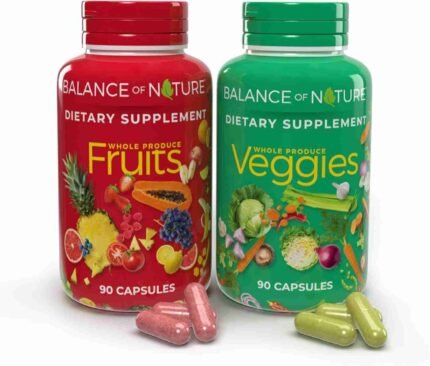 Balance of Nature Fruits and Veggies - Whole Food Supplement with Superfood Fruits and Vegetables for Women, Men, and Kids - 90