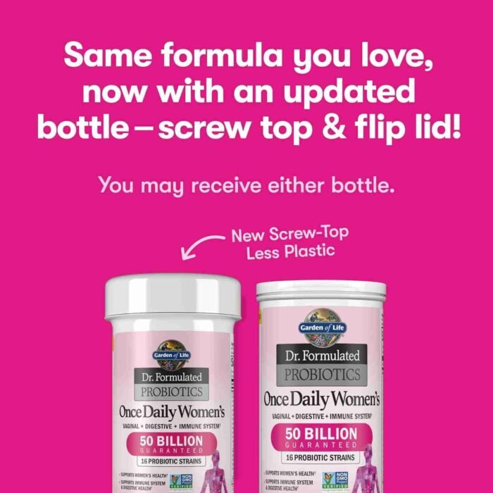Garden of Life Once Daily Dr. Formulated Probiotics for Women 50 Billion CFU 16 Probiotic Strains with Organic Prebiotics for | Choice Wholesales