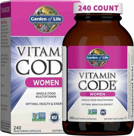 Garden of Life Multivitamin for Women, Vitamin Code Women's Multi, Whole Food, Vitamins, Iron, Folate not Folic Acid,