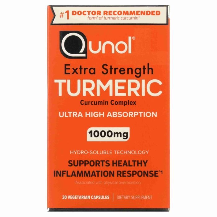 Qunol Turmeric Curcumin Capsules, 1000mg Extra Strength Supplement, Patented Hydro-Soluble Technology, Alternative to Turmeric | Choice Wholesales