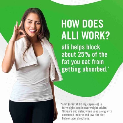 alli Weight Loss Diet Pills, Orlistat 60 mg Capsules, Non Prescription Weight Loss Aid, 120 Count Refill Pack | Choice Wholesales