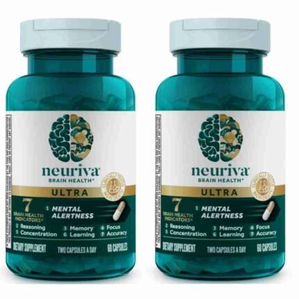 Neuriva Ultra Decaffeinated Nootropic Brain Supplement for Mental Alertness, Memory, Focus & Concentration, (60 Count), 2 Pack